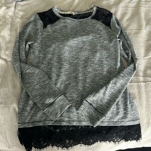 Women’s light sweater with lace detailing